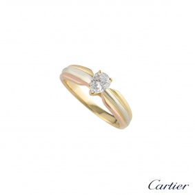 Cartier Trinity Pear Cut Diamond Ring 0.45ct